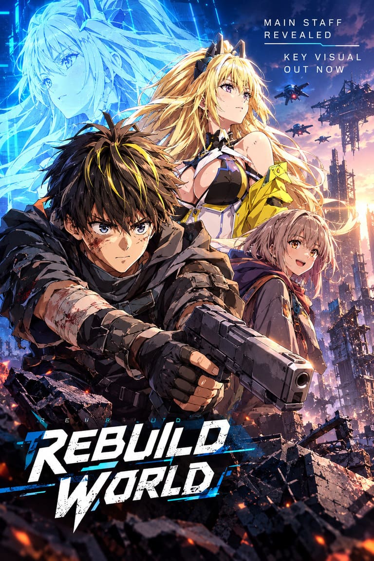 Rebuild World Anime: Main Staff, Key Visual Revealed After 3 Years of Silence